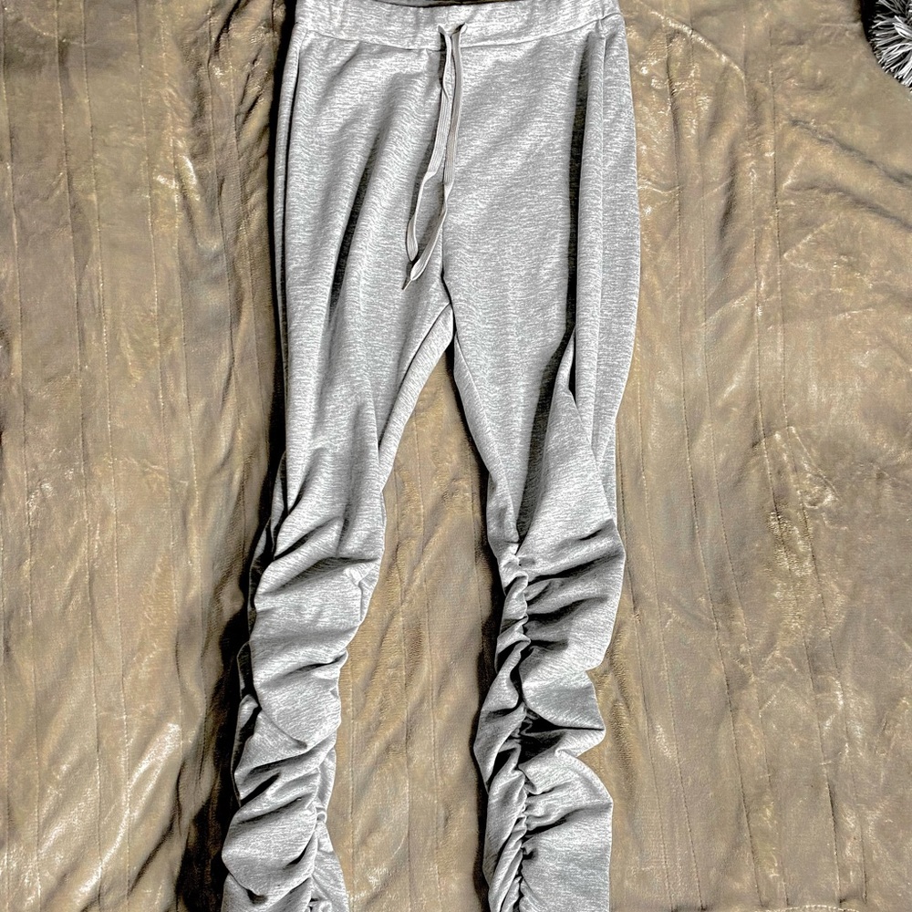 Stacked sweatpants